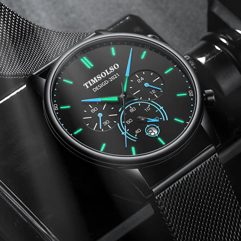 All-matching Simple High Calendar Quartz Watch